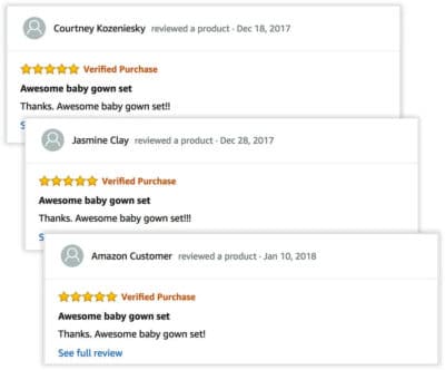 amazon fake 5 star reviews